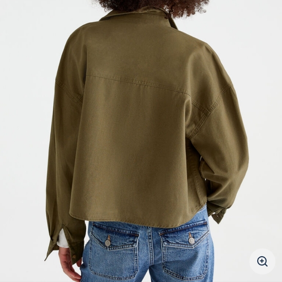 Aeropostale BLACK denim jacket relaxed t-shirt jacket XL - Picture 2 of 11